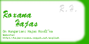 roxana hajas business card